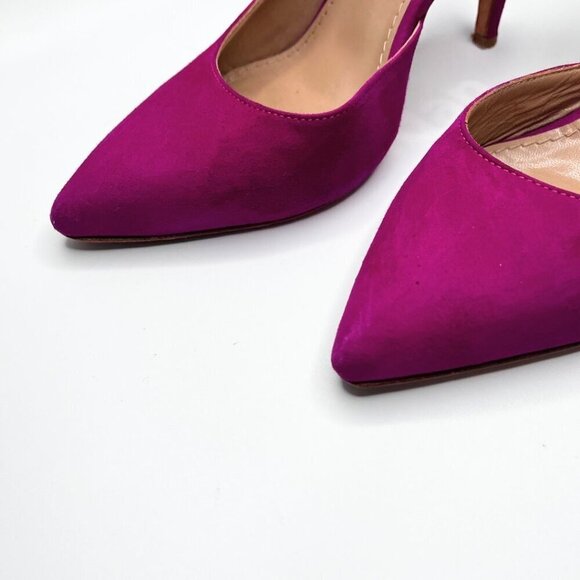 BY MALENE BIRGER PAX FUCHSIA PINK SUEDE D'ORSAY HEELS PUMPS - 38 (8) - Picture 7 of 13